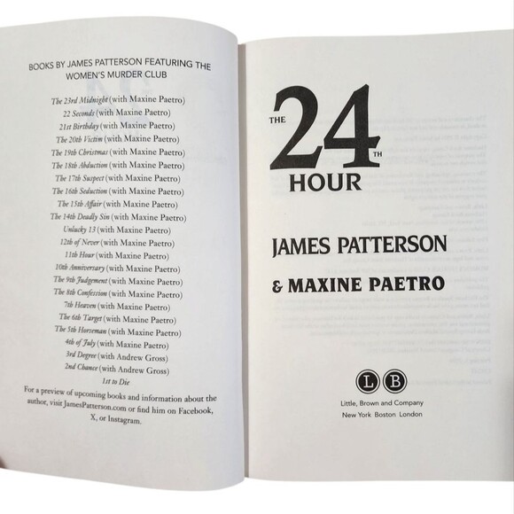 Lot 2 The 23rd Midnight 24th Hour Womens Murder Club James Patterson Hardcover - Picture 4 of 14
